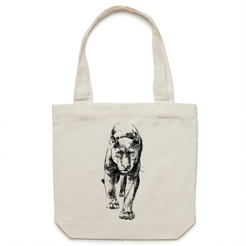 Wild Panther Canvas Tote Bag