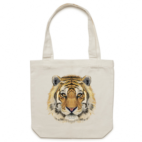 Dangerously Cute Tiger Canvas Tote Bag